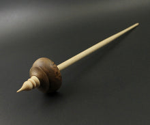Load image into Gallery viewer, Tibetan style spindle in elm burl and curly maple