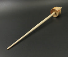 Load image into Gallery viewer, Cauldron spindle in flame box elder and curly maple