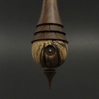 Wee folk spindle in spalted hackberry and walnut