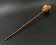 Load image into Gallery viewer, Mushroom support spindle in flame box elder and walnut