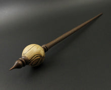 Load image into Gallery viewer, Bead spindle in spalted hackberry and walnut