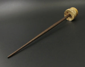 Teacup spindle in elm burl and walnut