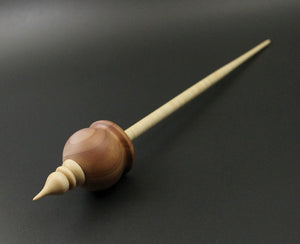 Cauldron spindle in cedar and curly maple