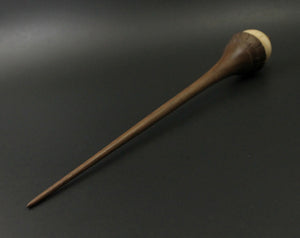 Birdhouse spindle in birdseye maple and walnut