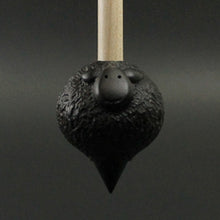 Load image into Gallery viewer, Sheep support spindle in African blackwood and curly maple