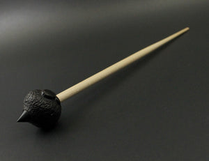 Sheep support spindle in African blackwood and curly maple
