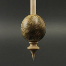 Load image into Gallery viewer, Egg bead spindle in spalted maple and curly maple