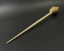 Load image into Gallery viewer, Egg bead spindle in spalted maple and curly maple