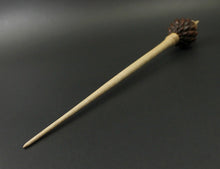 Load image into Gallery viewer, Dragon egg bead spindle in cocobolo and curly maple
