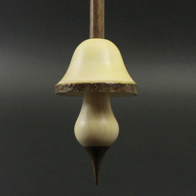 Mushroom support spindle in box elder and walnut