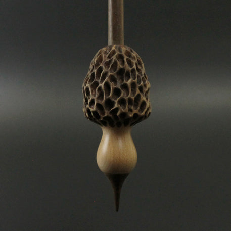 Morel mushroom support spindle in maple and walnut (<font color=