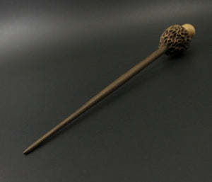 Morel mushroom support spindle in maple and walnut (<font color="red"<b>RESERVED</b></font> for Erin)