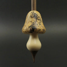 Load image into Gallery viewer, Mushroom support spindle in maple burl, holly, and walnut