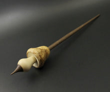 Load image into Gallery viewer, Mushroom support spindle in maple burl, holly, and walnut