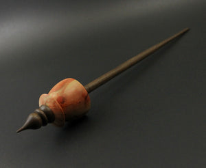 Teacup spindle in flame box elder and walnut