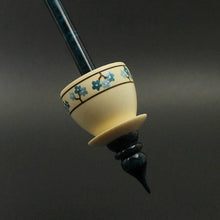 Load image into Gallery viewer, Teacup spindle in holly and hand dyed curly maple