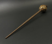 Load image into Gallery viewer, Egg bead spindle in spalted hackberry and walnut