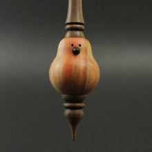 Load image into Gallery viewer, Bird bead spindle in flame box elder and walnut