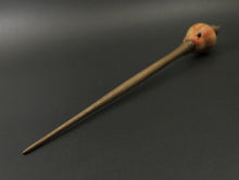 Load image into Gallery viewer, Bird bead spindle in flame box elder and walnut