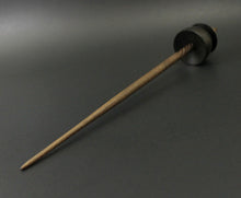 Load image into Gallery viewer, Teacup spindle in bog oak and walnut (&lt;font color=&quot;red&quot;&lt;b&gt;RESERVED&lt;/b&gt;&lt;/font&gt; for Rachel)