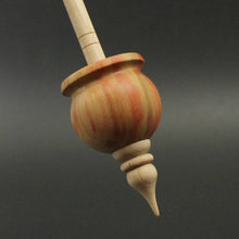 Load image into Gallery viewer, Cauldron spindle in flame box elder and curly maple