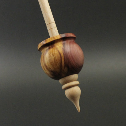 Cauldron spindle in red cedar and curly maple