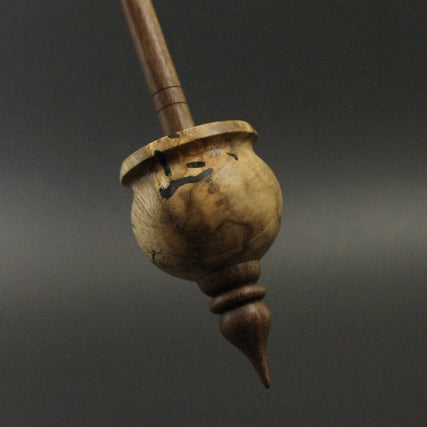 Cauldron spindle in spalted maple and walnut