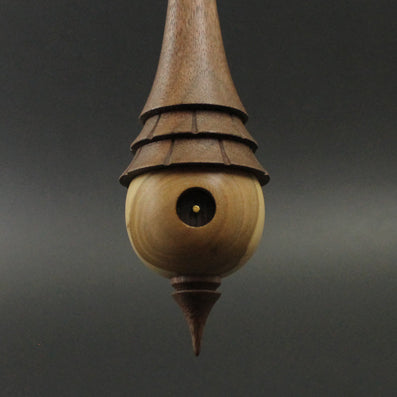 Wee folk spindle in elm and walnut