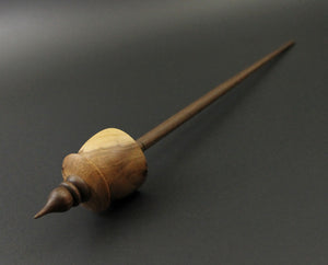Teacup spindle in elm burl and walnut