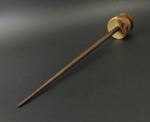 Teacup spindle in elm burl and walnut