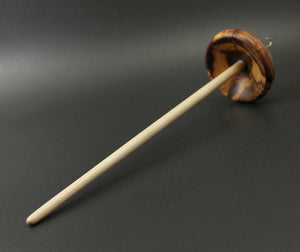 Drop spindle in red cedar and curly maple