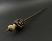 Load image into Gallery viewer, Morel mushroom support spindle in maple and walnut