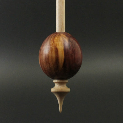 Egg bead spindle in red cedar and curly maple