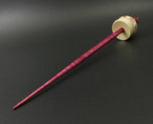 Load image into Gallery viewer, Cauldron spindle in holly and hand dyed curly maple