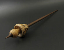 Load image into Gallery viewer, Mushroom support spindle in spalted hackberry and walnut