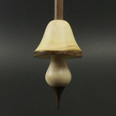 Mushroom support spindle in box elder and walnut