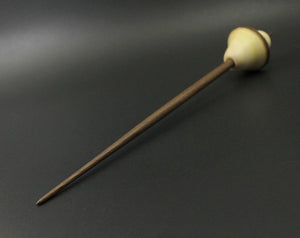 Mushroom support spindle in box elder and walnut