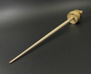 Teacup spindle in spalted maple and curly maple