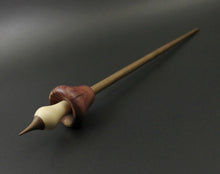 Load image into Gallery viewer, Mushroom support spindle in red cedar, holly, and walnut