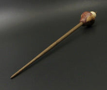 Load image into Gallery viewer, Mushroom support spindle in red cedar, holly, and walnut