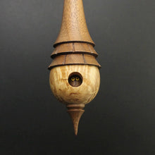 Load image into Gallery viewer, Birdhouse spindle in Karelian birch and walnut
