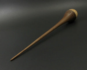 Birdhouse spindle in Karelian birch and walnut
