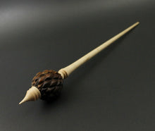 Load image into Gallery viewer, Dragon egg bead spindle in cocobolo and curly maple