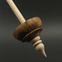 Load image into Gallery viewer, Tibetan style spindle in elm burl and curly maple