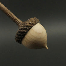 Load image into Gallery viewer, Acorn support spindle in maple and walnut