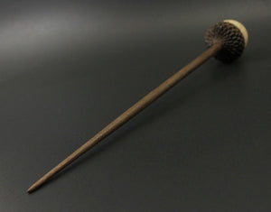 Acorn support spindle in maple and walnut