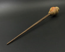Load image into Gallery viewer, Mushroom support spindle in flame box elder and walnut