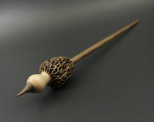 Load image into Gallery viewer, Morel mushroom support spindle in maple and walnut
