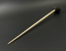 Load image into Gallery viewer, Sheep support spindle in African blackwood and curly maple