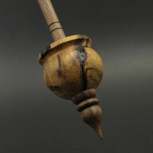 Load image into Gallery viewer, Cauldron spindle in redbud burl and walnut